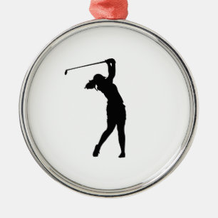 Ornement métallique silhouette de golf déco de vac
