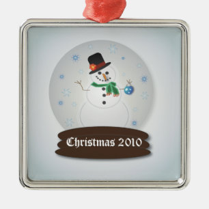 Ornement Métallique Snowglobe personnalisable
