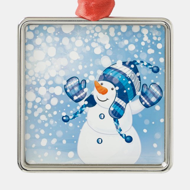Ornement Métallique Snowman (Devant)