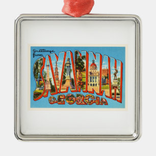 Ornement Métallique Souvenir de Vintage voyage de la Géorgie GA de la