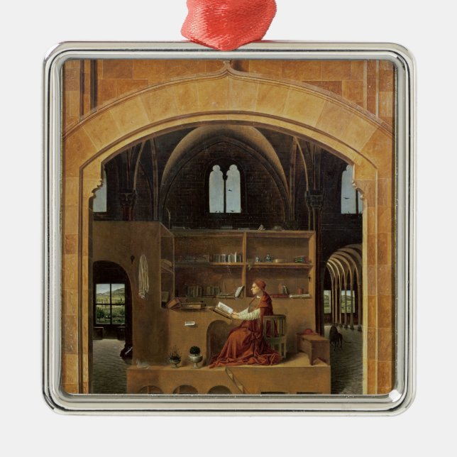 Ornement Métallique St Jerome dans son étude, c.1475 (Devant)