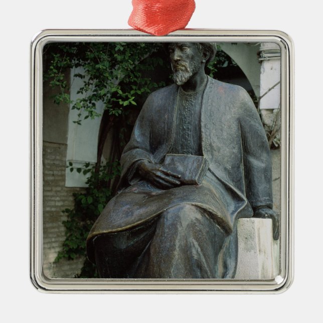 Ornement Métallique Statue de Moïse Maimonides (Devant)