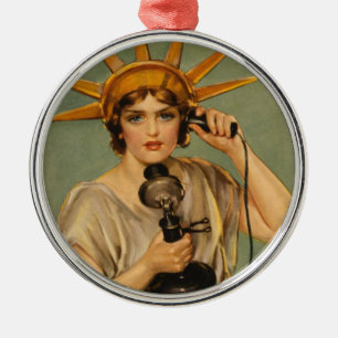 Ornement Métallique Statue vintage de la liberté, Guerre patriotique d