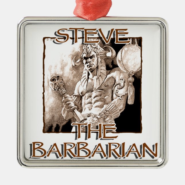 Ornement Métallique Steve Le Barbarian (Devant)