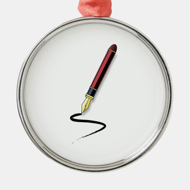 Ornement Métallique Stylo-plume (Devant)