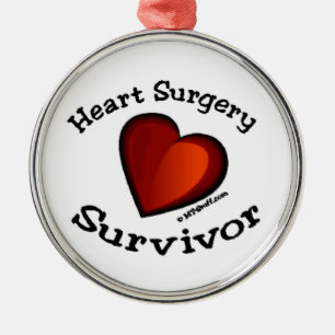 Ornement Métallique Survivant de chirurgie cardiaque
