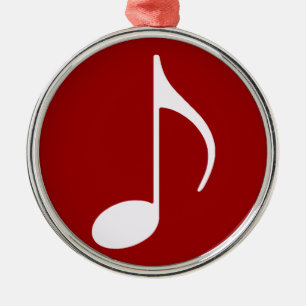 Ornement Métallique symbole graphique de note musicale