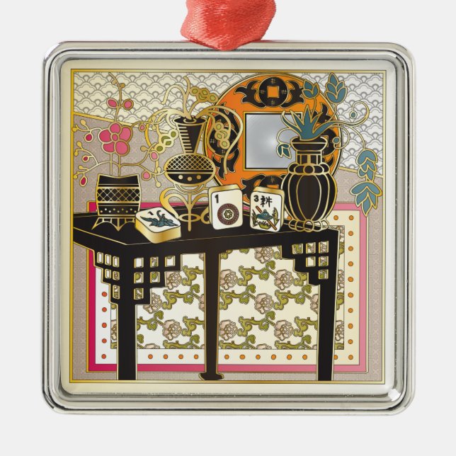 Ornement Métallique Table Mah Jongg (Devant)