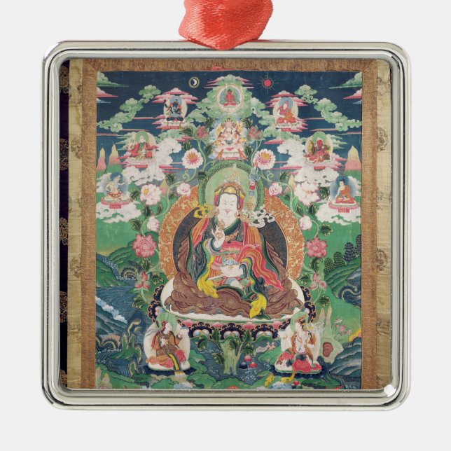Ornement Métallique Tanka de Padmasambhava, ANNONCE c.749 (Devant)