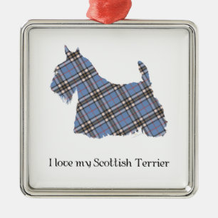 Ornement Métallique Tartan Thompson Terrier Écossais