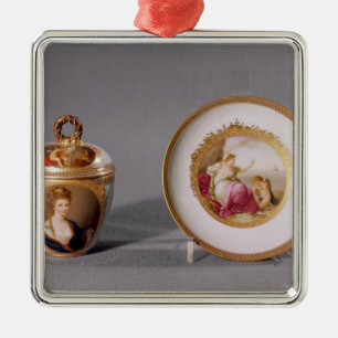 Ornement Métallique Tasse, couverture et soucoupe de Meissen