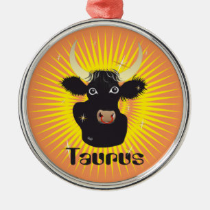 Ornement Métallique Taurus April 21 to May 20 Ornament