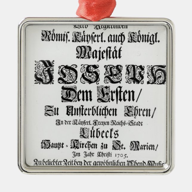 Ornement Métallique Titlepage d'Abendmusik, 1705 (Devant)