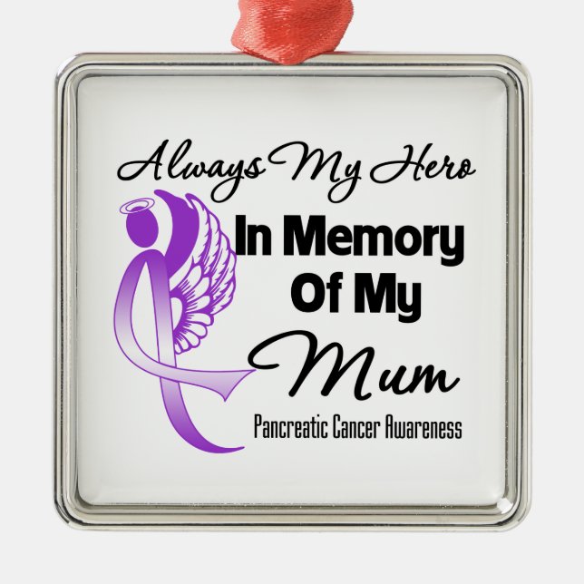 Ornement Métallique Toujours Mon Héros En Mémoire Maman - Cancer Pancr (Devant)