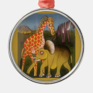 Ornement Métallique Trio d'art africain