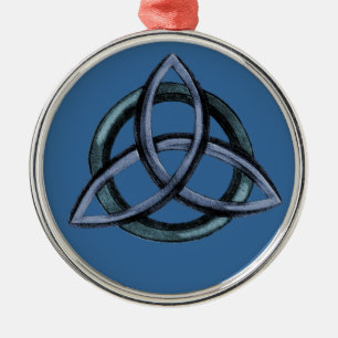 Ornement Métallique Triquetra (bleu)