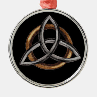 Ornement Métallique Triquetra (Brown/Argent)