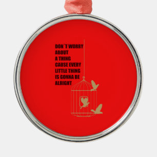 Ornement Métallique Trois petits oiseaux