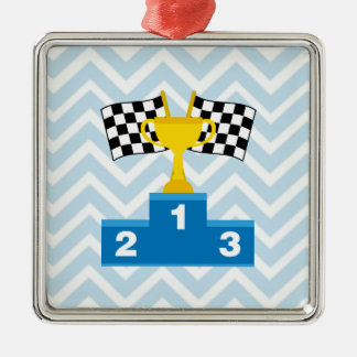 Ornement Métallique Trophée de drapeaux de courses d'automobiles F1 et