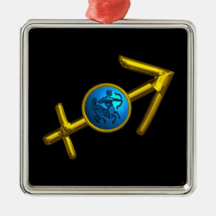 Ornement Métallique Turquoise de bleu de BIJOU d'ANNIVERSAIRE de