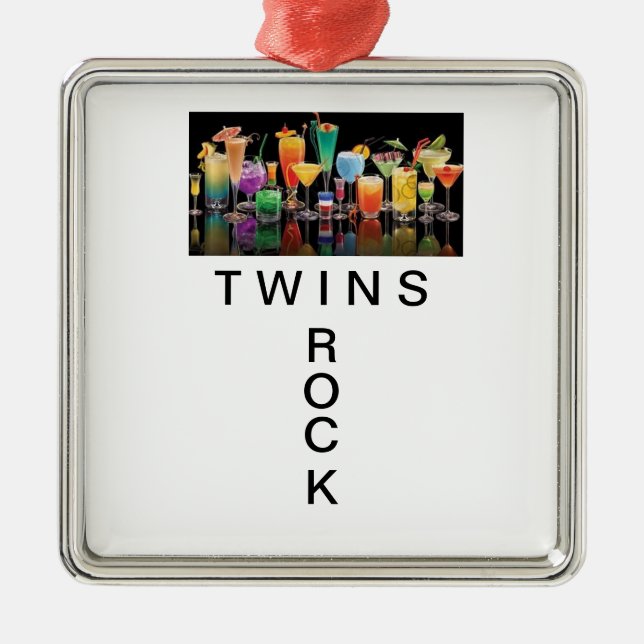 ORNEMENT MÉTALLIQUE "TWINS ROCK" CHRISTMAS ORNAMENT (Devant)