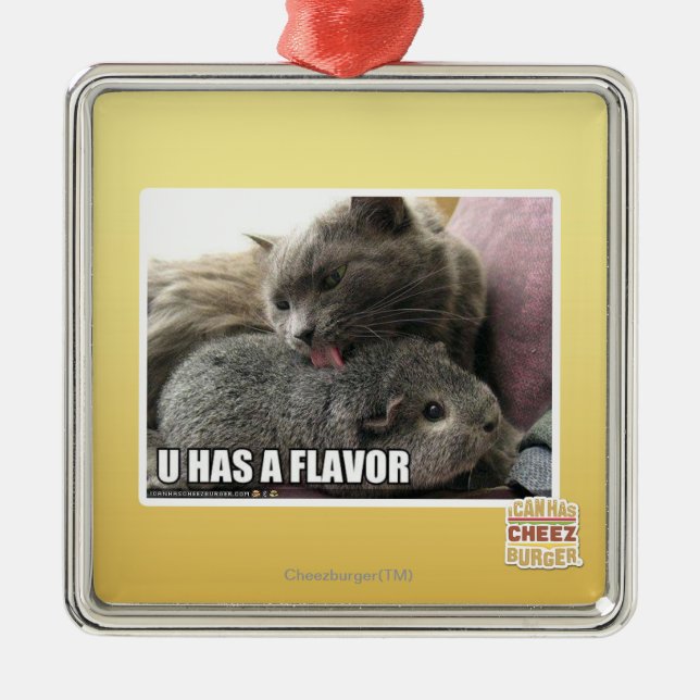 ORNEMENT MÉTALLIQUE U A UNE SAVEUR (Devant)