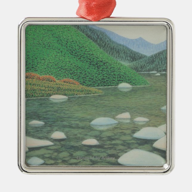 Ornement Métallique Un coin silencieux dans Moutains (Devant)