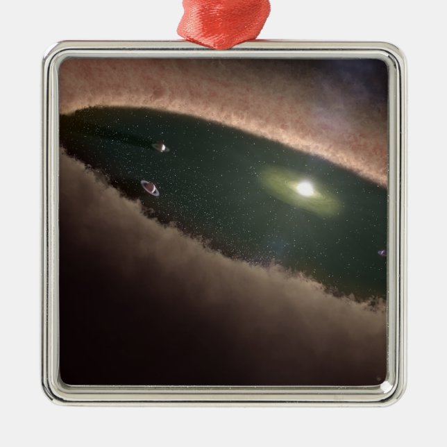 Ornement Métallique Un trou dans un protoplanétaire, ou qui forme une  (Devant)