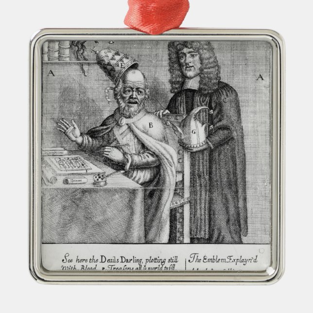 Ornement Métallique Une représentation de Titus Oates (Devant)