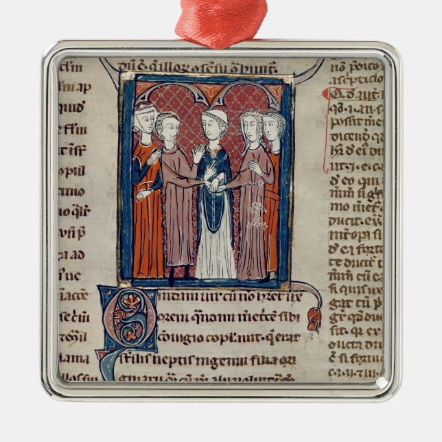 Ornement Métallique Une scène de mariage, de 'Decrets de Gratien' (Devant)