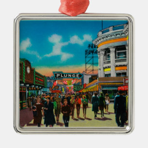 Ornement Métallique Une scène quotidienne sur le Pike, Long Beach