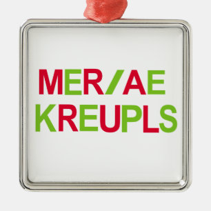 Ornement Métallique Vacances de Noël de reportage de cour de Steno