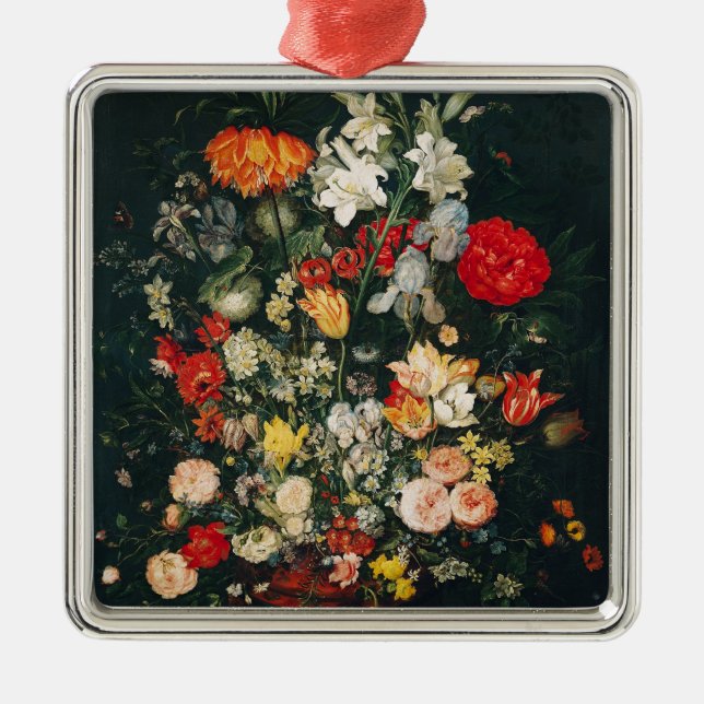 Ornement Métallique Vase de fleurs (Devant)