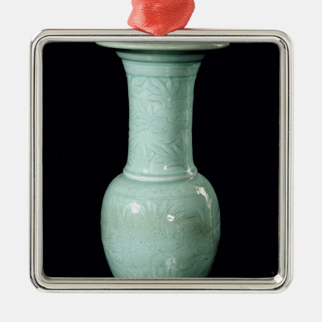 Ornement Métallique Vase vitré par Celadon, dynastie de yuan (Devant)
