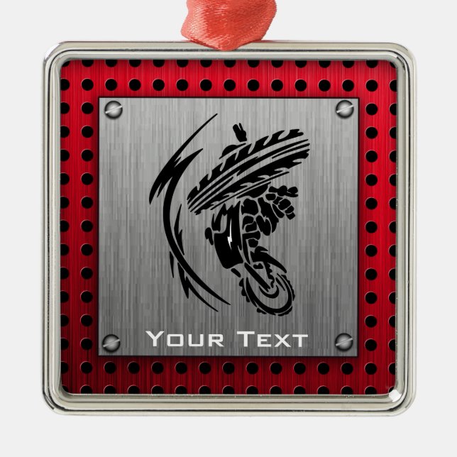 Ornement Métallique Vélo balayé de saleté de regard en métal (Devant)