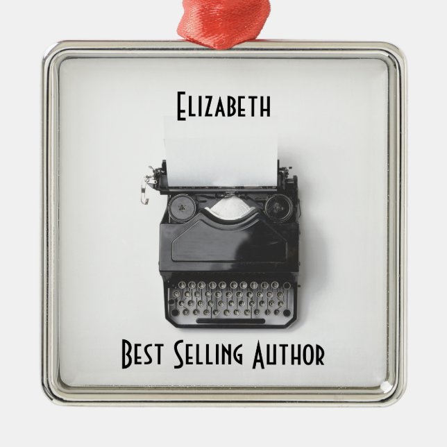 Ornement Métallique Vieille machine à écrire pour l'auteur, (Devant)