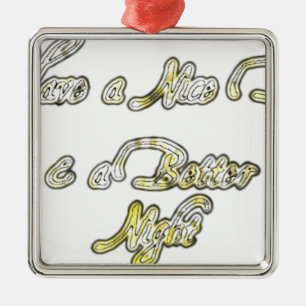 Ornement Métallique Vintage Bonne journée et une meilleure nuit avec G