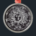 Ornement Métallique vintage chalkboard Greek mythology Gorgon medusa<br><div class="desc">tableau noir accessoires de mode medusa cheveux. tableau vintage mythologie grecque Gorgon medusa décoration et cadeaux medusa pour les amateurs de mythologie grecque.</div>