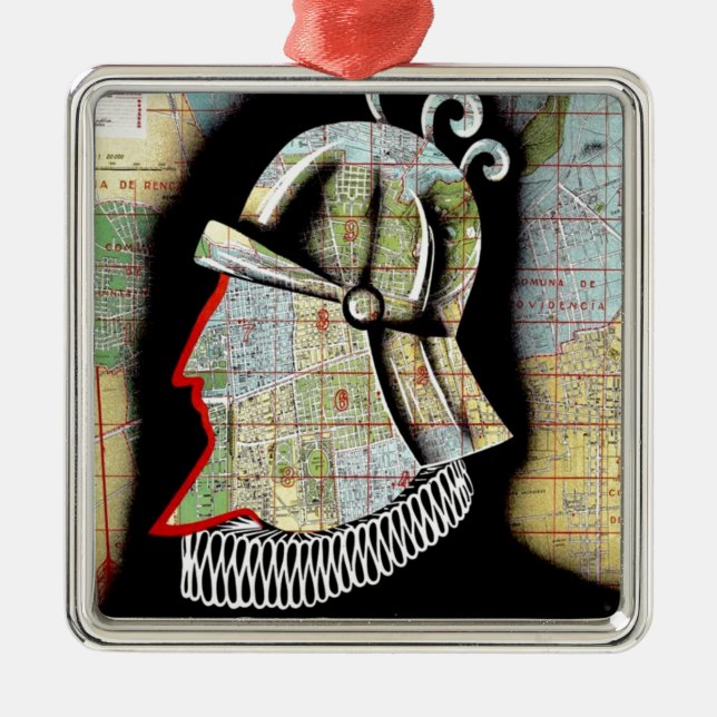 Ornement Métallique Vintage Chili Santiago Voyage (Devant)