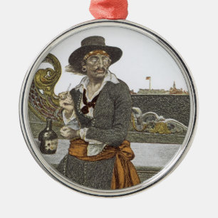 Ornement Métallique Vintage Pirates, enfant sur le pont de l'Adventure