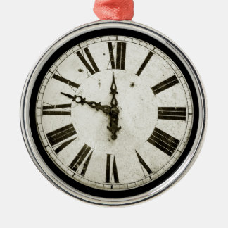 Ornement Métallique Visage d'horloge