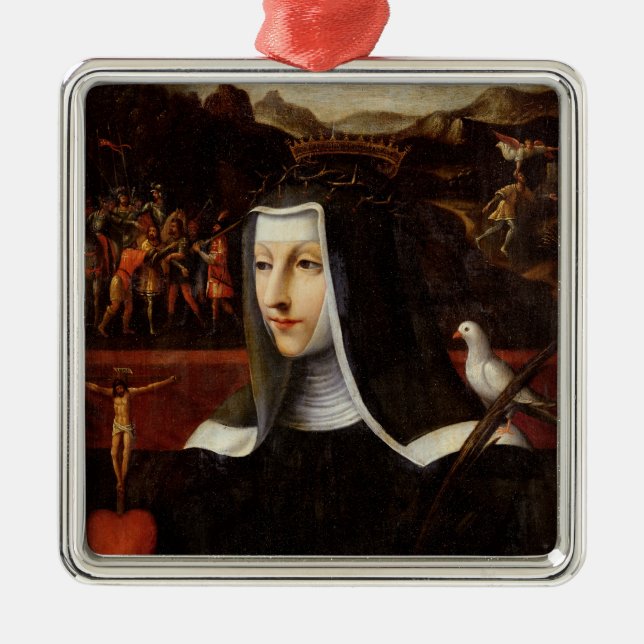 Ornement Métallique Voto ex a consacré à St Catherine de Sienne (Devant)