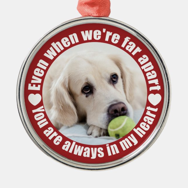 Ornement Métallique VOTRE PHOTO Far Apart Love (Devant)