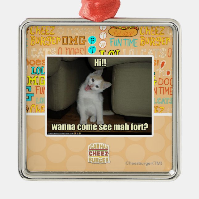 Ornement Métallique Voulez venir voient le fort d'heure-milliampère ? (Devant)