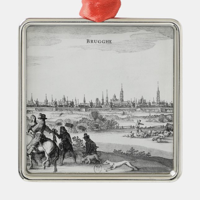 Ornement Métallique Vue de Bruges (Devant)