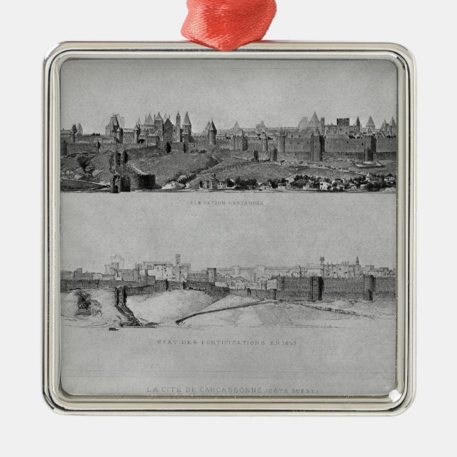 Ornement Métallique Vue de Carcassonne du côté Ouest (Devant)