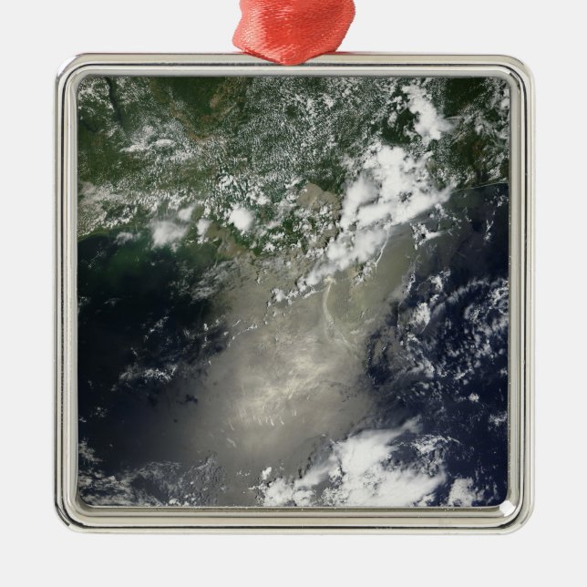 Ornement Métallique Vue satellite des stries et rubans d'huile (Devant)