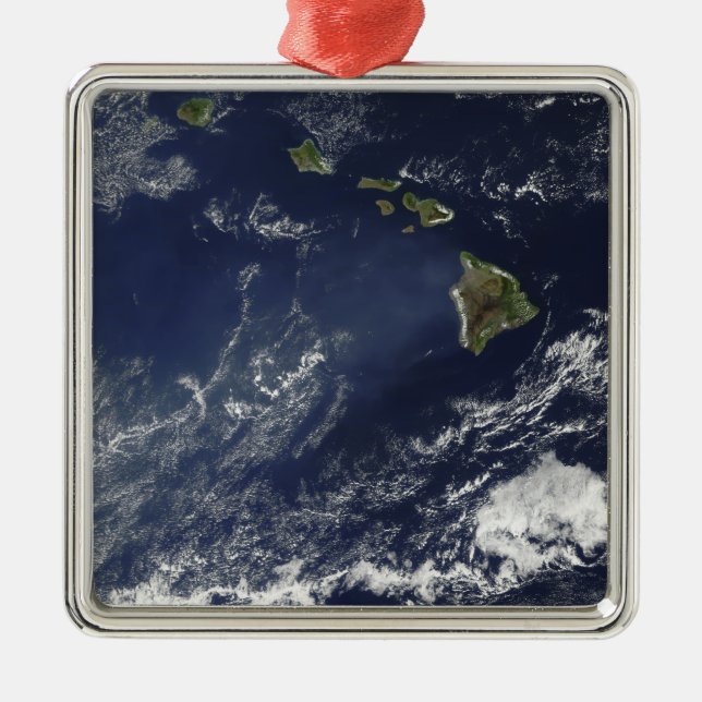 Ornement Métallique Vue satellite du brouillard volcanique (Devant)