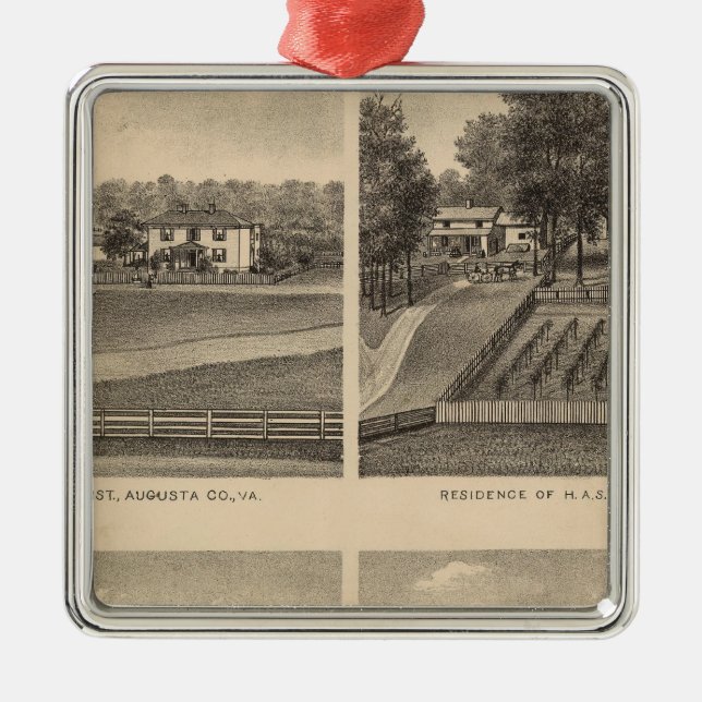 Ornement Métallique Waynesboro, le comté d'Augusta (Devant)