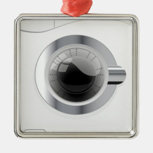 Ornement Métallique White Washington Machine